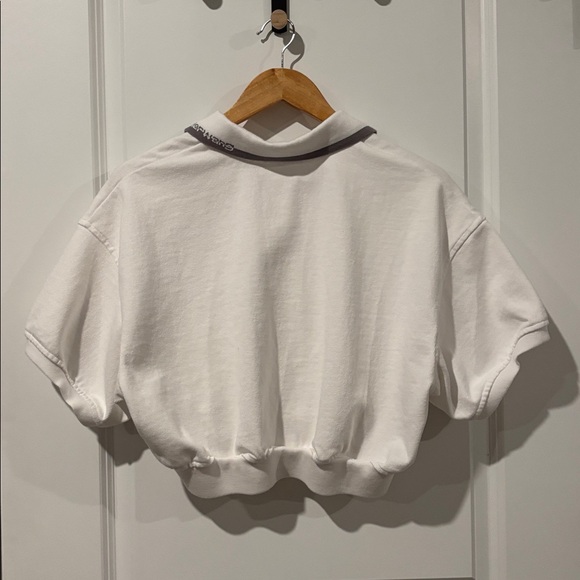 Alexander Wang Cinched Crop Cotton Polo - Picture 9 of 11